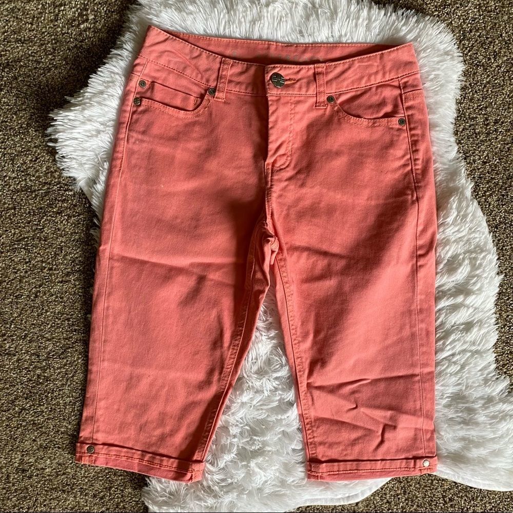 ‎Liverpool Julia Short Capri Pink Lady Jeans Size 2